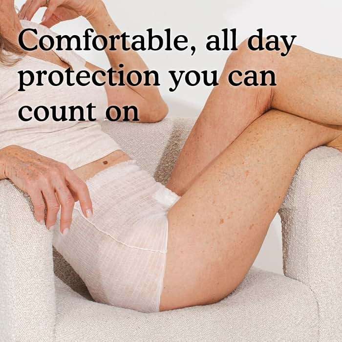 Because Adult Incontinence Underwear for Sensitive Skin - Women - Premium Overnight Disposable Briefs, Anti Odor - White, Small/Medium - Absorbs 6 Cups - 16 Count (Pack of 1) - Image 4