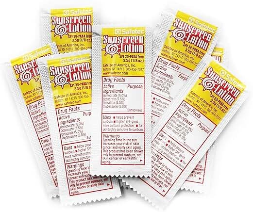 Safetec Sunscreen Lotion 1000 Packets SPF30+ and PABA-Free - Product Image