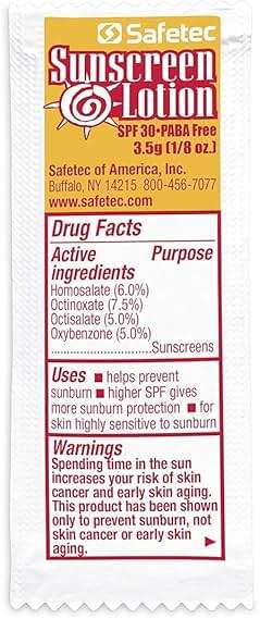 Safetec Sunscreen Lotion 1000 Packets SPF30+ and PABA-Free - Image 3