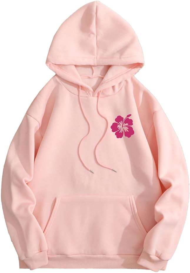 SOLY HUX Womens Sweatshirt Graphic Hoodies Letter Print Casual Long Sleeve Drawstring Pullover Tops with Pocket - Image 2