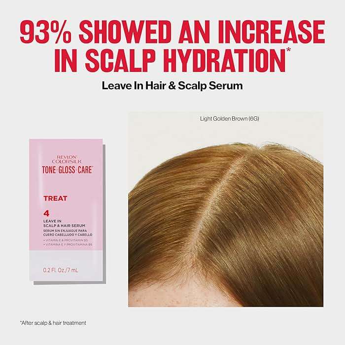 Revlon ColorSilk Tone + Gloss + Care Demi Permanent Hair Color, Dye Kit with Leave-In Scalp and Haircare Serum, 2x Shinier, 4x Stronger, 1 Black, 4.5 fl oz - Image 10