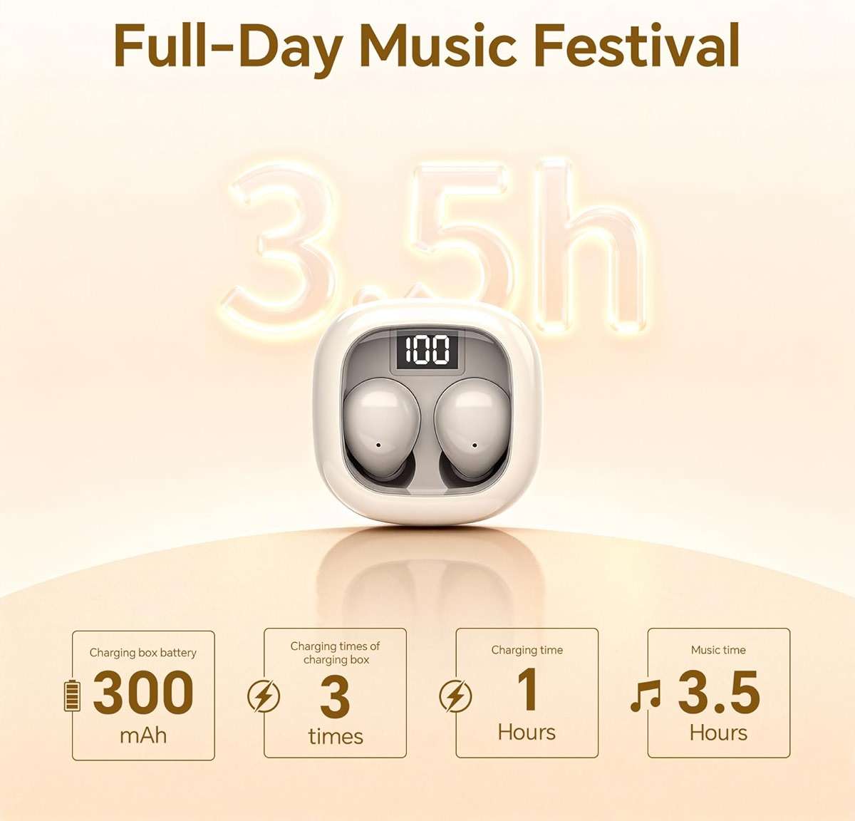 Ear Buds Invisible Mini Earbuds Wireless Bluetooth, Smallest Low Profile Micro Tiny Discreet Hidden Earbuds for Work, Small Headphones, Sleep Wireless Earphone IPX5 Waterproof for Small Ear Canals - Image 6