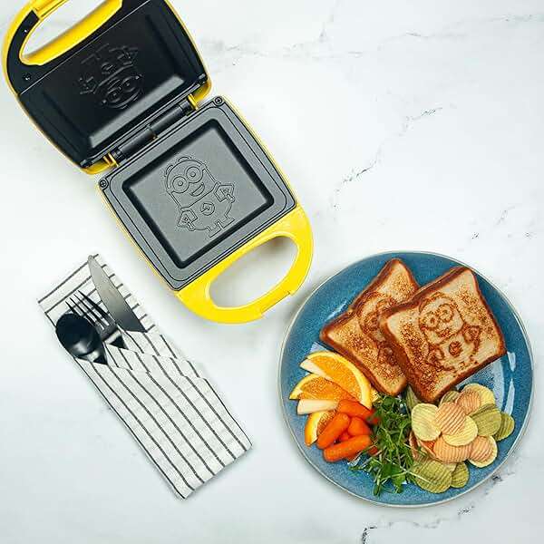 Uncanny Brands Minions Sandwich Maker - Small Kitchen Appliance - Image 4