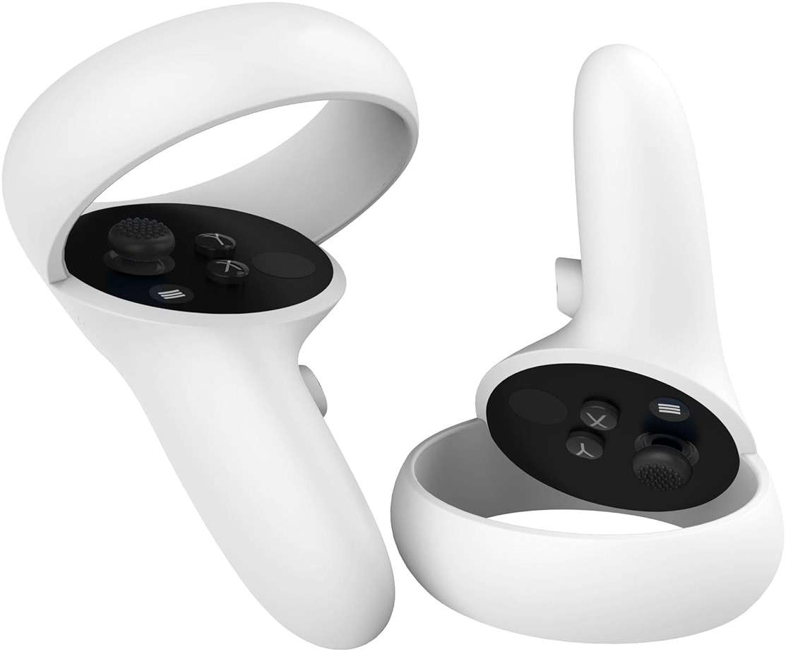 1 Pair New OEM Battery Cover for Oculus Quest 2 Left Right Controller, Replacement Part Charging Case Cover for Meta Quest 2 Controllers with Thumb Grips Caps - Image 6