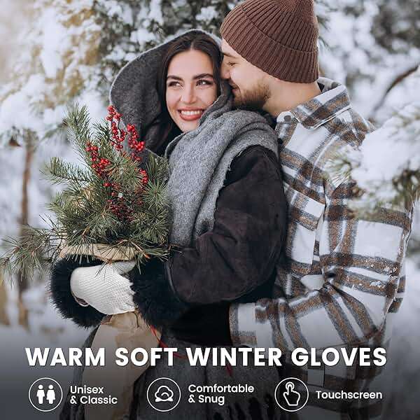 Loiyadn Winter Gloves - 4 Pairs Women's Winter Gloves, Winter Touchscreen Gloves Women Men, Warm Knit Gloves for Cold Weather - Image 2