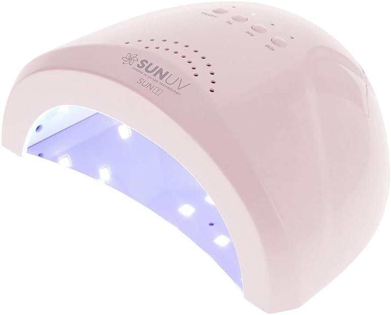 SUNUV UV Light for Gel Nails, UV Dryer for Gel Polish with 3 Timer Settings Professional LED Nail Lamp Art Tools Auto Sensor SUNone Pink - Product Image