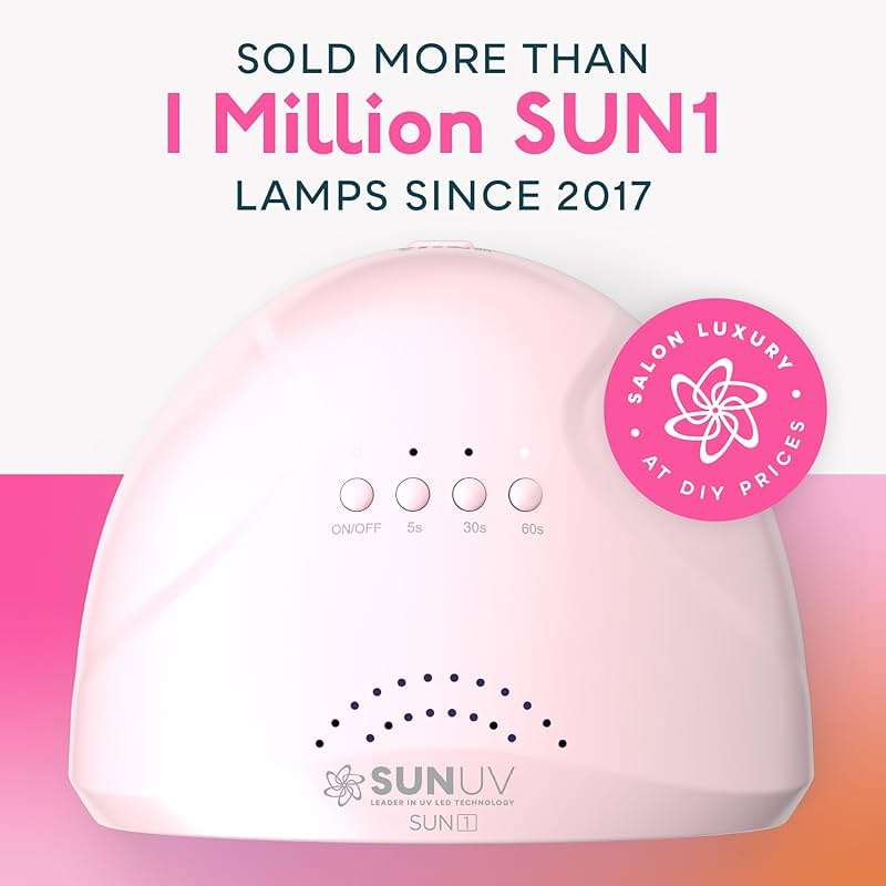 SUNUV UV Light for Gel Nails, UV Dryer for Gel Polish with 3 Timer Settings Professional LED Nail Lamp Art Tools Auto Sensor SUNone Pink - Image 2