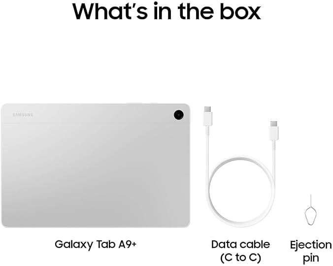 Samsung Galaxy Tab A9+ Plus 11” 64GB Android Tablet, Big Screen, Quad Speakers, Upgraded Chipset, Multi Window Display, Slim, Light, Durable, Kids Friendly Design, US Version, 2024, Silver - Image 9