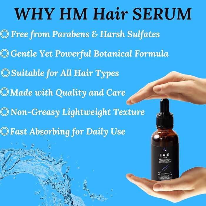 HM Vegan Hair Growth Serum – Biotin & Plant Proteins – Strengthens Hair, Nourishes Scalp, Adds Shine – Lightweight Leave-In for Women & Men – 1oz - Image 5