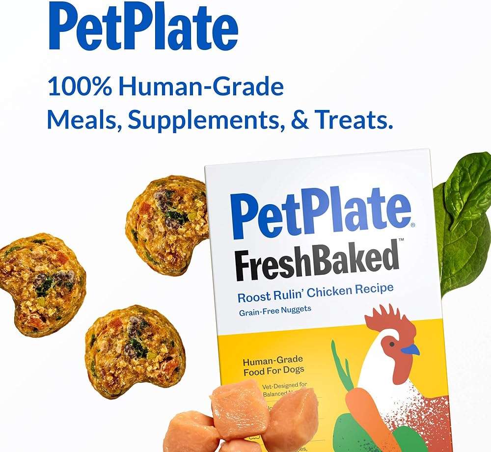 PetPlate Roost Rulin' Chicken FreshBaked Dry Dog Food, Gently Baked and Air-Dried Human Grade Dog Food, Formulated with Prebiotics and Postbiotics, Grain Free, No Fillers or by-Products 2lbs - Image 8