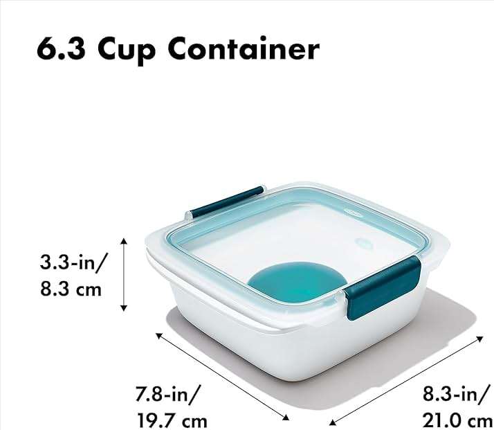 OXO Good Grips Prep & Go 6.3 Cups Salad Container (Pack of 4) Leakproof Food Storage - Image 2