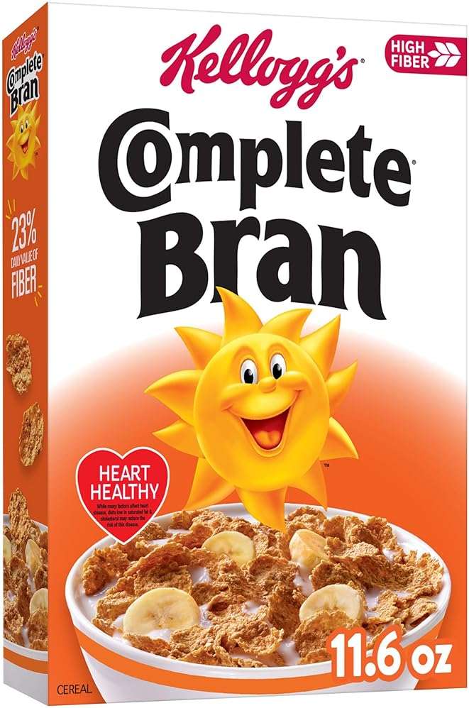 Kellogg's Complete Bran Breakfast Cereal, Fiber Cereal, Family Breakfast, Original, 11.6oz Box (1 Box) - Image 1