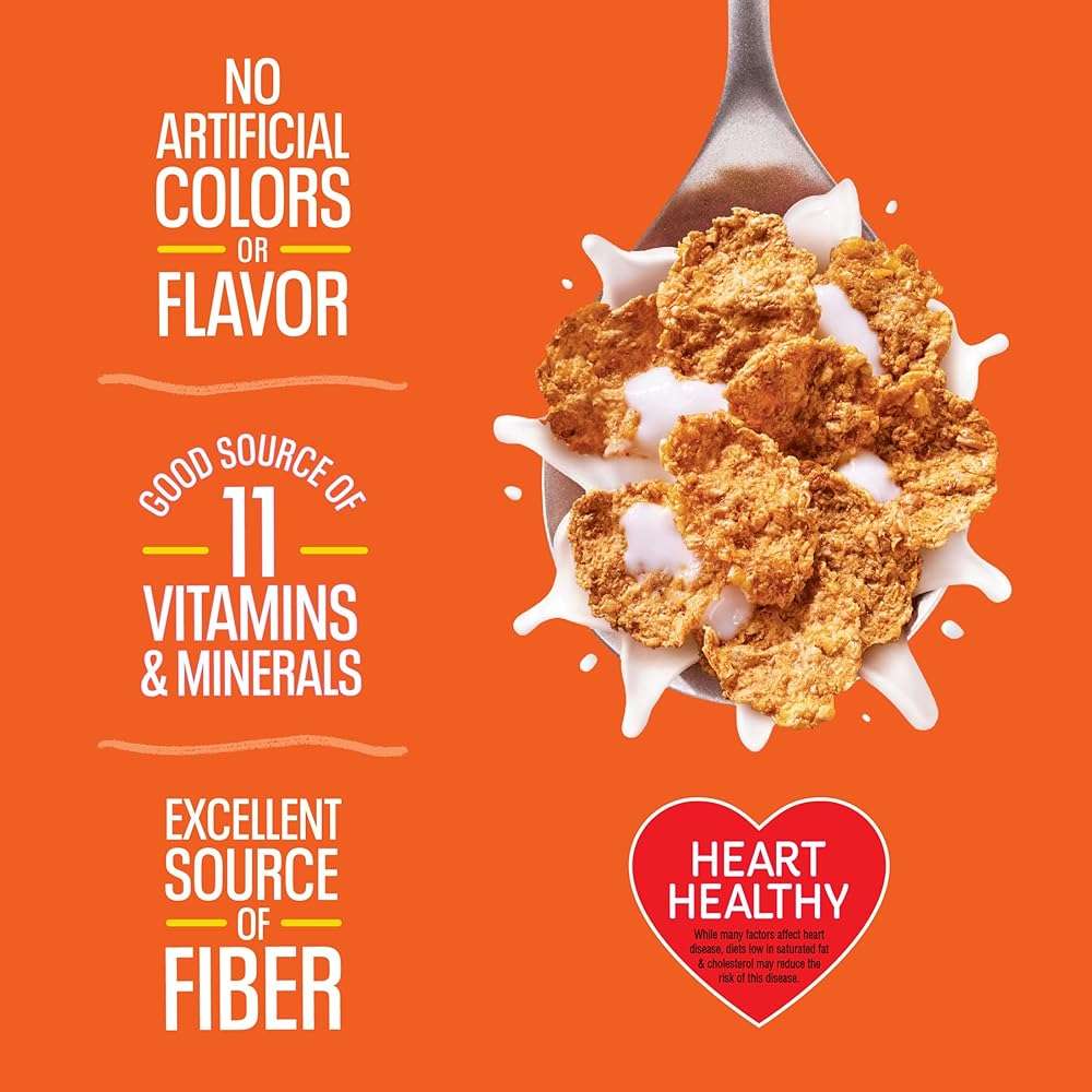 Kellogg's Complete Bran Breakfast Cereal, Fiber Cereal, Family Breakfast, Original, 11.6oz Box (1 Box) - Image 6