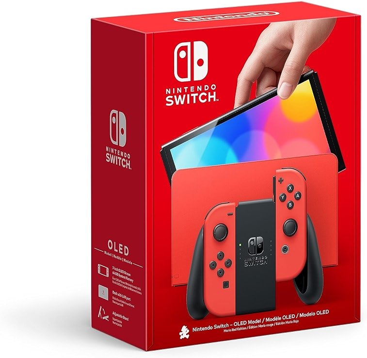 Nintendo Switch - OLED Model: Mario Red Edition (Renewed Premium) - Product Image