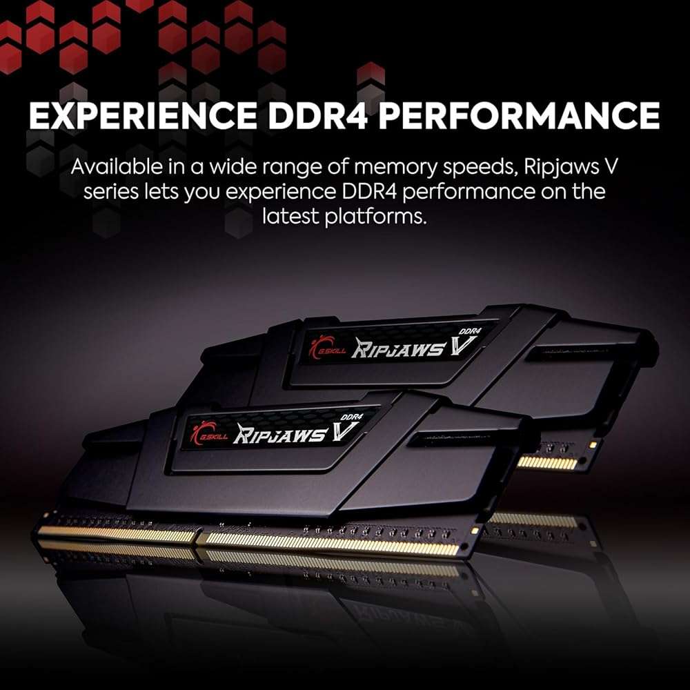 G.SKILL RipjawsV Series DDR4 RAM (XMP) 32GB (2x16GB) 3600MT/s CL18-22-22-42 1.35V Intel AMD Desktop Computer Memory U-DIMM - White (F4-3600C18D-32GVW) - Image 2