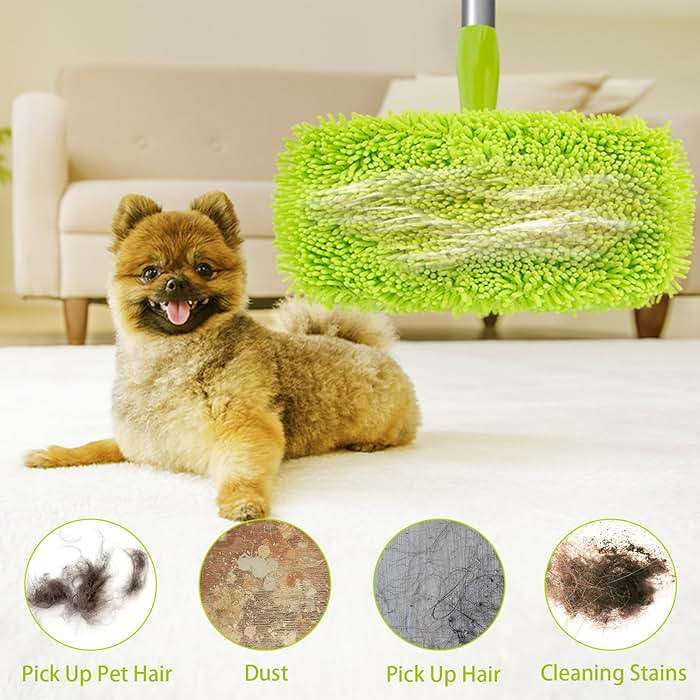 Unoutur Reusable Dry Sweeping Cloths Microfiber Wet Mop Pads Compatible with Swiffer Sweeper Mop Replacement Sweeping Mopping pad Refills for Hardwood Surface Floor Cleaning (4PCS) - Image 7