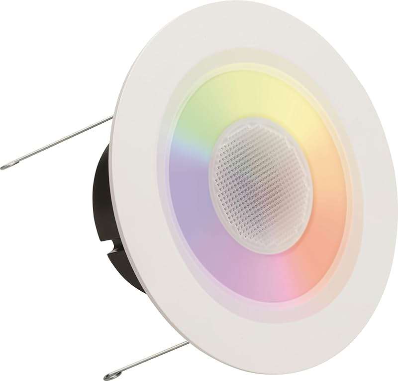 Juno 6 Inch Smart Recessed Light Speaker, Bluetooth, Alexa, Google Home Compatible, RGBW Speaker Downlight, Dynamic Color Red Green Blue White, Matte White (J6SLC RGBW MW M6) - Image 13