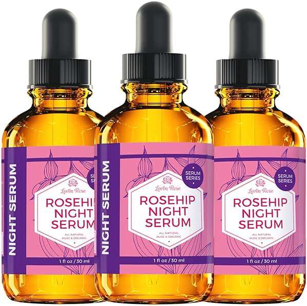Leven Rose Rosehip Oil Night Face Serum, 100% Pure Organic Natural Rose Hip Oil Serum for Dry Skin 1 oz - Image 4