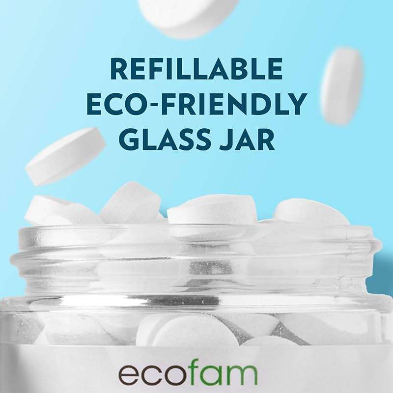 ECOFAM Peppermint Mouthwash Tablets - Chewable Tablet for Fresh Breath Fluoride Free Alcohol Free Travel Size Mouthwash - 90 Tablets - Image 5