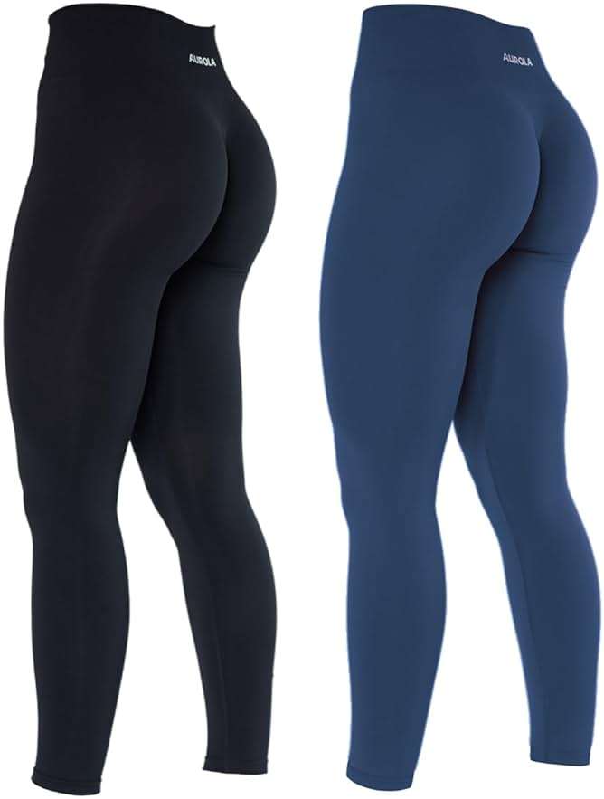 AUROLA Dream Collection Workout Leggings for Women High Waist Seamless Scrunch Athletic Running Gym Fitness Active Pants - Image 1