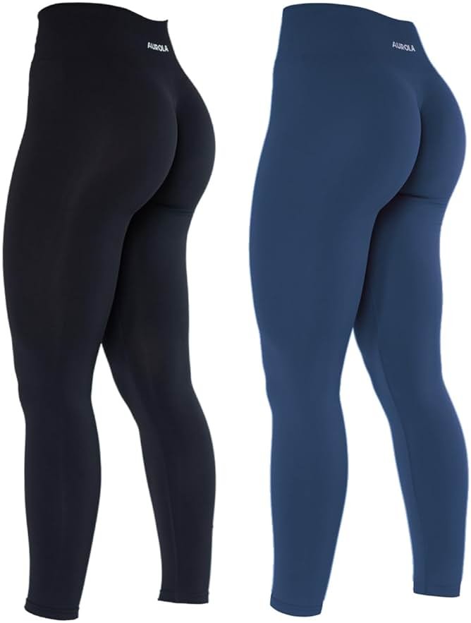 AUROLA Dream Collection Workout Leggings for Women High Waist Seamless Scrunch Athletic Running Gym Fitness Active Pants - Product Image