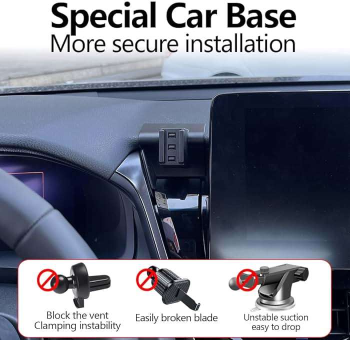 LUNQIN Car Phone Holder Mount for 2021 2022 2023 2024 Toyota Camry Auto Accessories Interior Decoration Mobile Cell Smartphone Bracket - Image 2