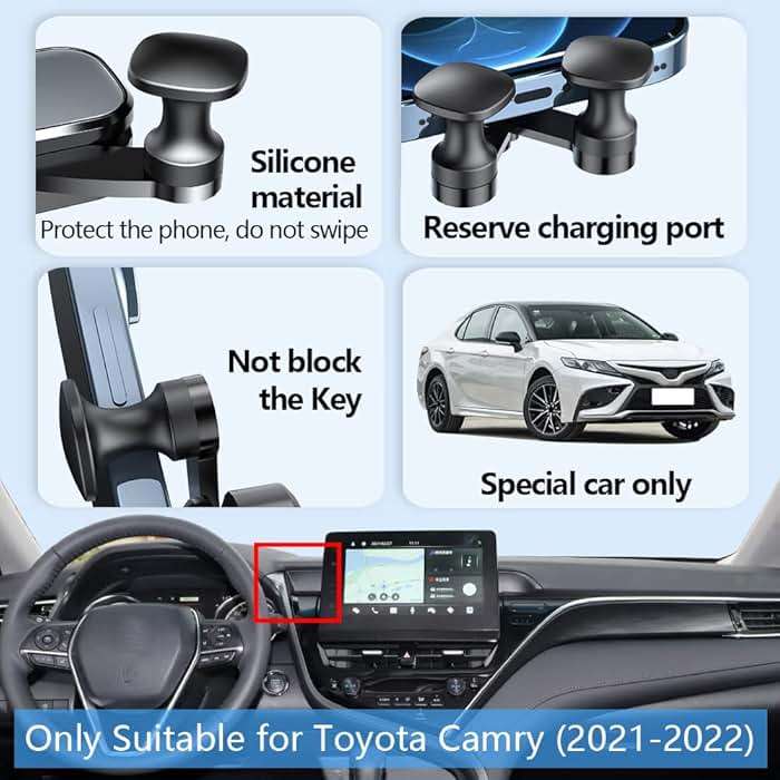 LUNQIN Car Phone Holder Mount for 2021 2022 2023 2024 Toyota Camry Auto Accessories Interior Decoration Mobile Cell Smartphone Bracket - Image 5