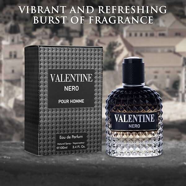 Valentine Nero for Men - Woody Aromatic Fragrance with Floral and Mineral Notes - Masculine Scent - 100ml - Image 4