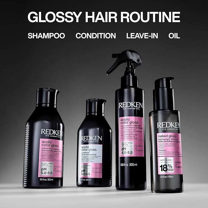 Redken Acidic Color Gloss Sulfate-Free Shampoo for Color Protection and Shine To Help Extend Color & Shine for Color-Treated Hair - Image 5
