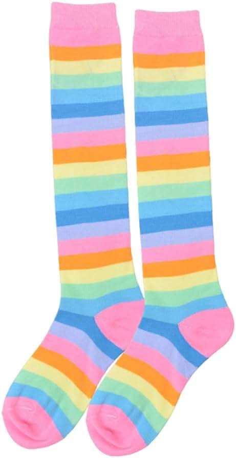 SYYWLYAP Striped Knee High Socks for Women Outdoor Sport Athletic Stripe Casual Tube Socks - Image 3