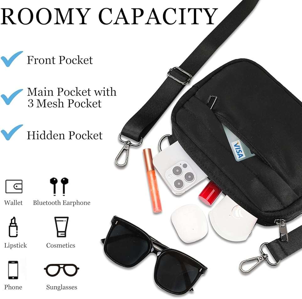 MAXTOP Small Crossbody Bags for Women Belt Bag Fanny Pack with Adjustable Strap - Image 3