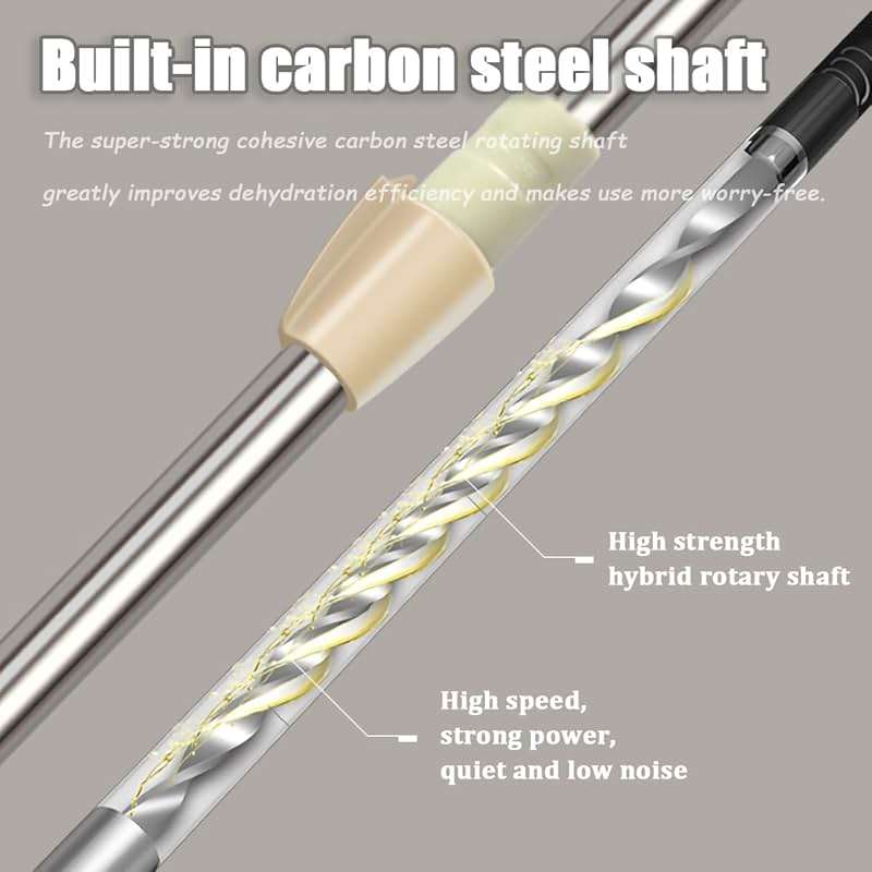 Midremer Spin Mop Replacement Mop Handle, 49-inch 360 Degrees Rotating Telescopic Replacement Mop Stick with Reinforced Plastic Disc for Spin Mop Bucket Cleaning System (Plastic Disc, Green) - Image 4