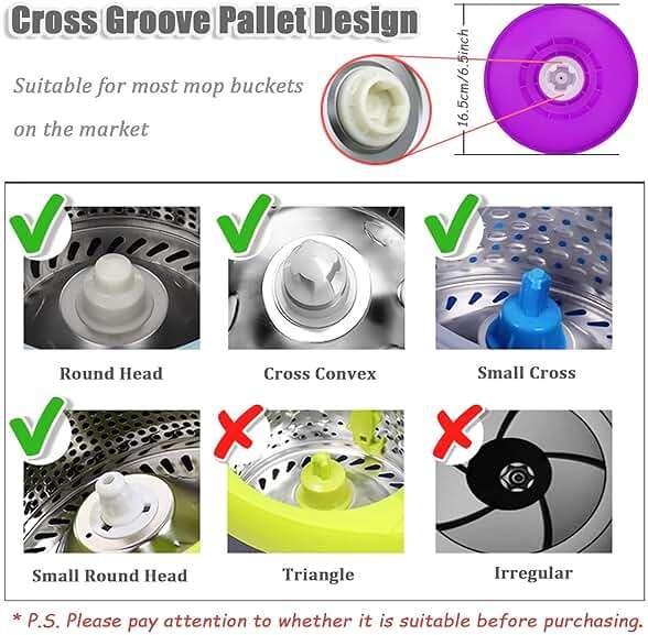 Midremer Spin Mop Replacement Mop Handle, 49-inch 360 Degrees Rotating Telescopic Replacement Mop Stick with Reinforced Plastic Disc for Spin Mop Bucket Cleaning System (Plastic Disc, Green) - Image 7