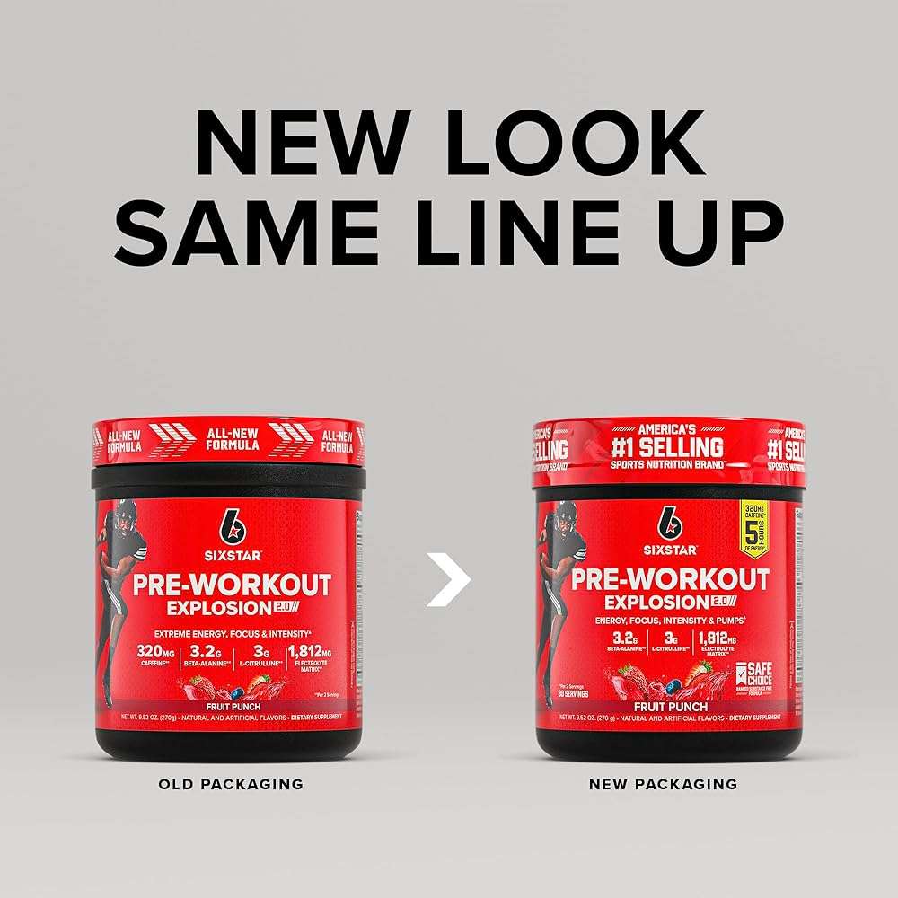Six Star Pre-Workout Powder for Men & Women, Fruit Punch (30 Servings) - Preworkout Explosion 2.0 Energy Powder Drink Mix with Beta-Alanine & Caffeine - Sports Nutrition Supplement Products - Image 2