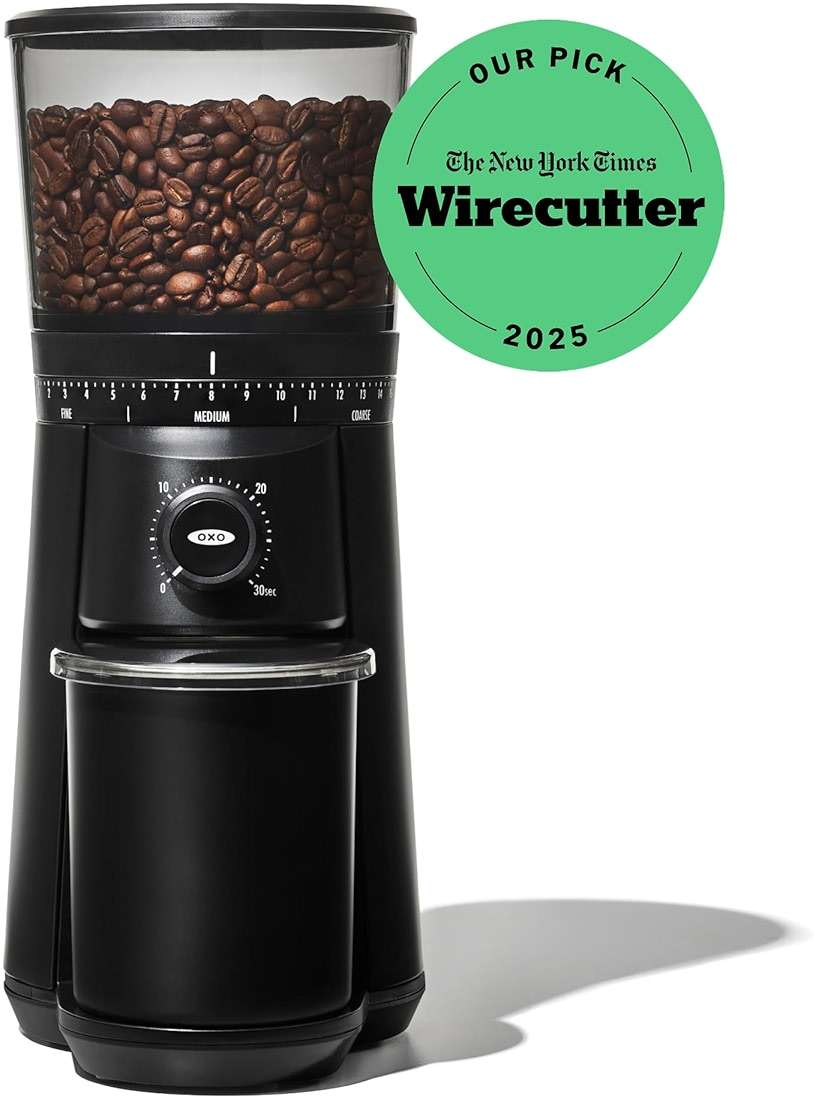 OXO Brew Conical Burr Grinder - Matte Black, Stainless Steel Burrs, One-Touch Automatic Smart Grind - Image 9