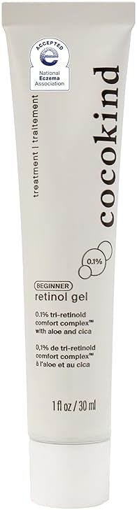 Cocokind Beginner Retinol Gel 0.1%, Improve the Appearance of Fine Lines and Uneven Texture without Irritation, Aloe and Cica to Prevent Dryness, 1 fl oz - Product Image