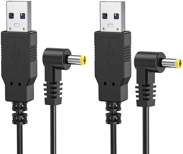 Gomass Replacement PSP Charger Cable, USB Power Cord for Sony PSP PlayStation Portable Charging for PSP 1000 2000 3000 Series (PSP-1001, 2001, 3001) 2Set L-Shape - Product Image
