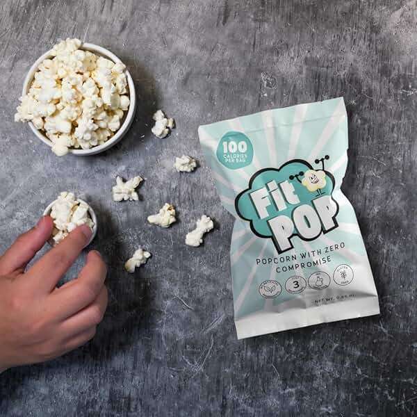 FitPop Himalayan Pink Salt Popcorn, No Artificial Ingredients, Coconut Oil, Pack of 24, 0.65 oz Bags - Image 4
