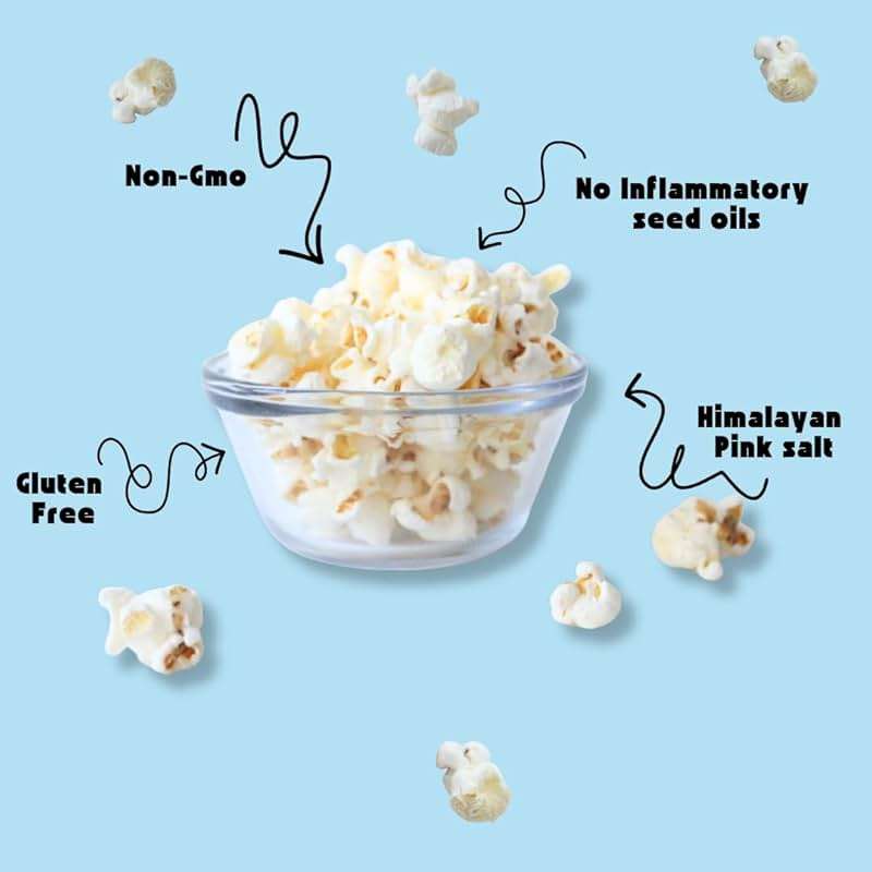 FitPop Himalayan Pink Salt Popcorn, No Artificial Ingredients, Coconut Oil, Pack of 24, 0.65 oz Bags - Image 5