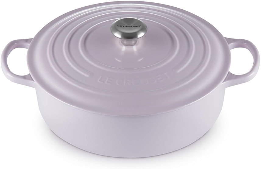 Le Creuset Enameled Cast Iron Signature Round Wide Dutch Oven, 6.75 qt., Shallot - Product Image