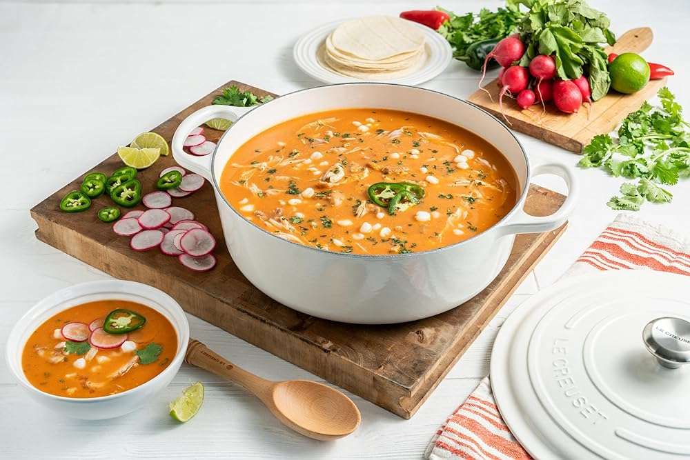 Le Creuset Enameled Cast Iron Signature Round Wide Dutch Oven, 6.75 qt., Shallot - Image 2