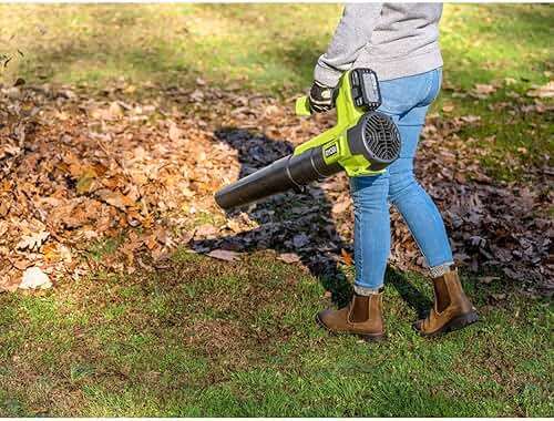 RYOBI ONE+ 18V 100 MPH 325 CFM Cordless Battery Variable Speed Jet Fan Leaf Blower (Tool Only) - Image 2