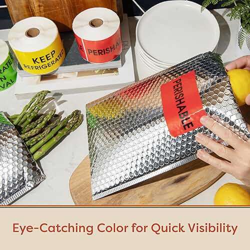 Aegis Adhesives - 3" X 5" Red Do Not Stack Stickers for Shipping and Moving Boxes - Warning Labels with Permanent Adhesive (1 Roll, 500/Roll) - Image 2