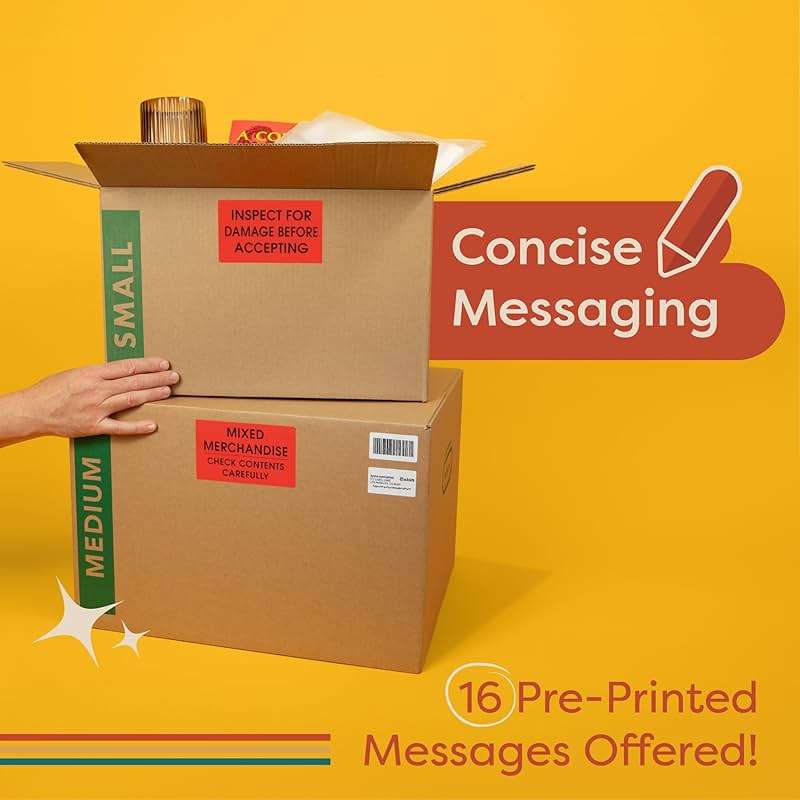 Aegis Adhesives - 3" X 5" Red Do Not Stack Stickers for Shipping and Moving Boxes - Warning Labels with Permanent Adhesive (1 Roll, 500/Roll) - Image 5