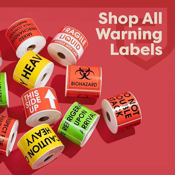 Aegis Adhesives - 3" X 5" Red Do Not Stack Stickers for Shipping and Moving Boxes - Warning Labels with Permanent Adhesive (1 Roll, 500/Roll) - Image 7