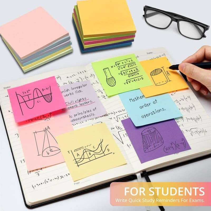 Sticky Notes, 12 Pads, 3x3 inches, Soft Pastel Self-Stick Note Pads, Perfect for Office, Study, and Daily Life Organization - Soft Pastel - Image 2