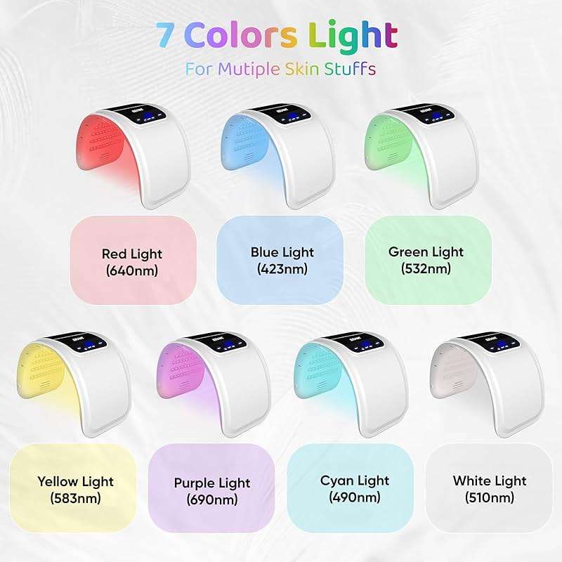 Red-Light-Therapy-for-Face,Led Face Mask Light Therapy Red & Blue Rejuvenation Tool SPA Equipment Led Neck Body Hand Mask for Skincare at Home - Image 2