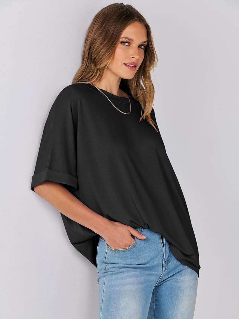 ANRABESS Womens Tops Oversized T Shirts Short Sleeve Crewneck Summer Casual Loose Basic Tee Shirt 2026 Trendy Fashion Clothes - Image 7