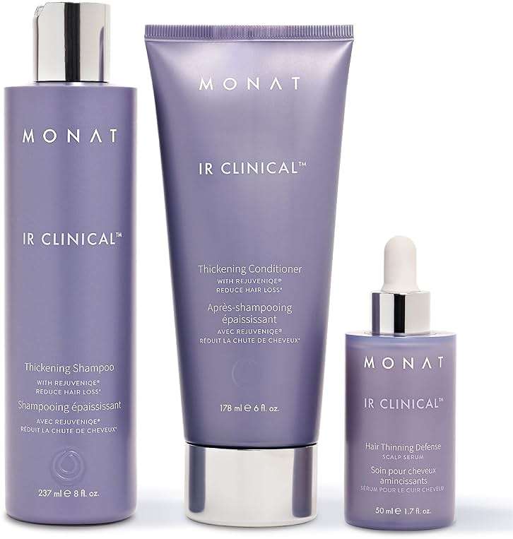 MONAT IR Clinical System – Complete Hair Care Restoration Kit with Thickening Shampoo, Conditioner & Thinning Defense Serum – Strengthens, Protects, & Revives Hair for Thicker, Fuller-Looking Results - Image 1