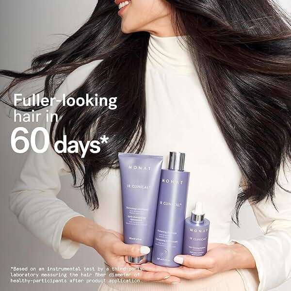 MONAT IR Clinical System – Complete Hair Care Restoration Kit with Thickening Shampoo, Conditioner & Thinning Defense Serum – Strengthens, Protects, & Revives Hair for Thicker, Fuller-Looking Results - Image 6